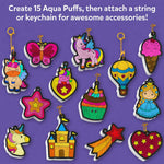 Skillmatics Aqua Puffs Unicorns, Art & Craft Gift for Kids, Paint by Number | DIY Princess Puffy Keychains, Screen-Free, Mess-Free Activity, Creative Kit for Girls & Boys Ages 4, 5, 6, 7, 8, 9, 10