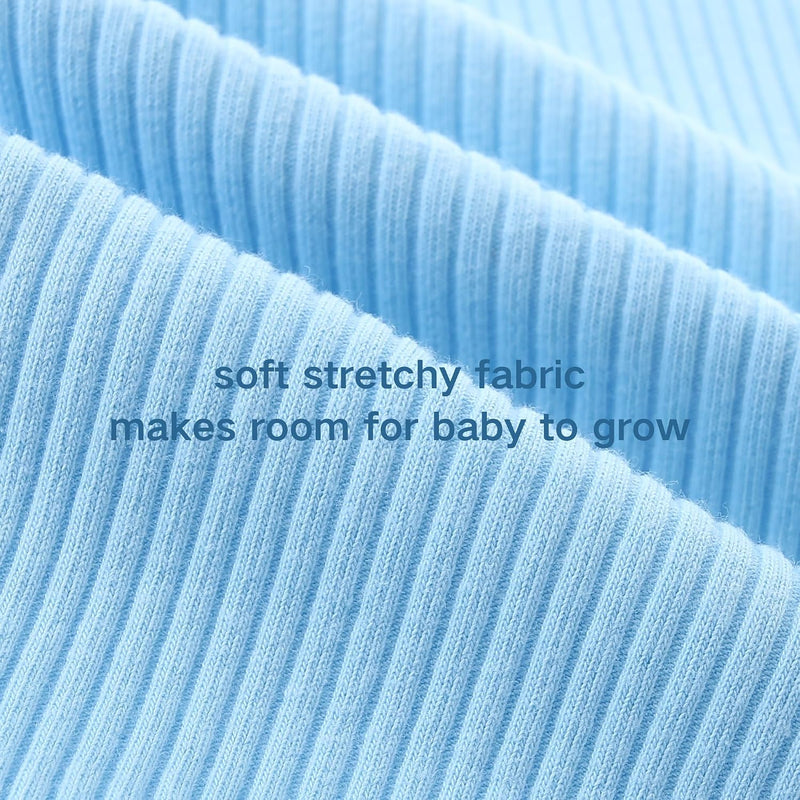 Baby Romper with Baby Mittens & Newborn Hats Footless Long Sleeve | Solid Onesie Hi Im New Here Baby Clothes Boy Girl Newborn Onesie Romper 0-3 Months Baby Boy Stuff Coming Home Outfit Gifts
