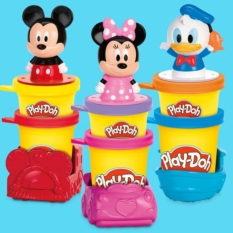 Play-Doh Disney Junior Mickey Mouse Clubhouse Stamp & Go Megapack with Mickey, Minnie & Donald Arts Craft Toys for Kids 2+