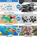 500 Piece Puzzle for Adults, Turtle Jigsaw Puzzles, Sea Animals Puzzles 500 Pieces, Birthday and Barious Holiday Party for Family Adult, Funny Puzzle for Adults, 20.5x15 in