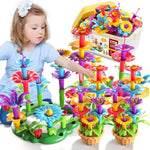 81-Piece Flower Garden Building Toys Set for Girls Ages 3-6, Building Educational Stem Toys with Storage Box