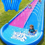 Spring Water Extra Long Slip and Water Slide for Kids Adults Backyard, 22ft Giant Inflatable Slip n WaterSlide for Heavy Duty, Summer Outdoor Water Toys with 2 Bodyboards