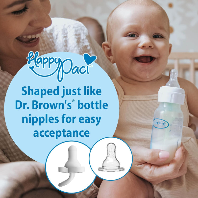 Dr. Brown's Natural Flow Anti-Colic Options+ Narrow Baby Bottle Gift Set with Advantage Pacifier & Bottle Travel Caps, 0m+
