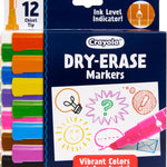 Crayola Take Note Dry Erase Markers for School (12ct) Teacher Classroom Supplies, Chisel Tip Whiteboard Markers, Must Haves