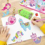 BANBBUR Art and Crafts for Kids Ages 8-12 4-8, 5 PCS Diamond Gem Art Kids | Double Sided 5D Gem Key Chain Making Kit,Christmas Crafts for Kids, Art and Craft Birthday Gifts Christmas Stocking Stuffers