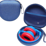 Kids Headphones Case Compatible with iClever BTH12 / HS19 / BTH26 / JoySpark-T5 / Candy Bila BH03 / EarFun/IMYB/MIDOLA MD-B01 / noot Products Foldable Kids Headphones, Blue (Case Only)