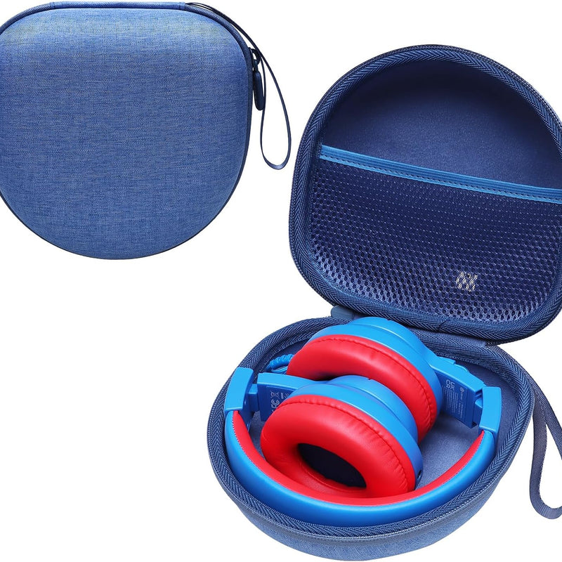 Kids Headphones Case Compatible with iClever BTH12 / HS19 / BTH26 / JoySpark-T5 / Candy Bila BH03 / EarFun/IMYB/MIDOLA MD-B01 / noot Products Foldable Kids Headphones, Blue (Case Only)