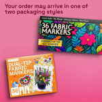 ARTISTRO 36 Fabric Markers for Clothes and Textiles – Permanent No-Bleed Fabric Decorating Kit for T-Shirts, Bags, Canvas, Shoes, and Crafts