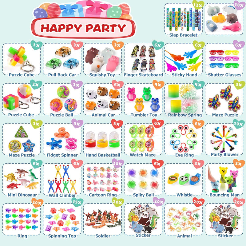 300-Piece Party Favor Assortment: Fidget Toys, Pinata Fillers, Classroom Rewards for Kids