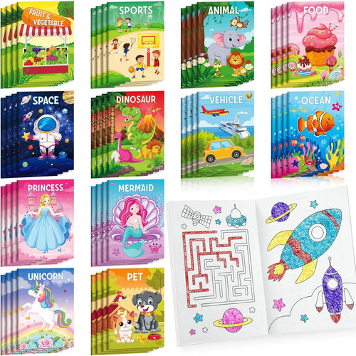 BenLouis Coloring Books for Kids Ages 4-8-12, Mini Activity Books for Birthday Party Gifts, Goodie Bags Stuffers, Classroom Travel Activity (24pcs Classic)