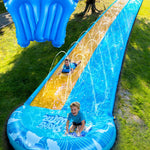 Spring Water Extra Long Slip and Water Slide for Kids Adults Backyard, 22ft Giant Inflatable Slip n WaterSlide for Heavy Duty, Summer Outdoor Water Toys with 2 Bodyboards