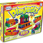 Playstix construction toy set for kids 4 and up, 150 pieces, color-coded building sticks for STEM and classroom use, easy to learn and play