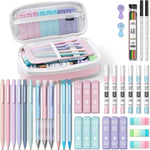 Four Candies 36PCS Mechanical Pencil Set with 624 Lead Refills (Pink) | 0.5mm - 2.0mm Mechanical Pencils, Aesthetic School Supplies for Writing, Drawing, Drafting , Note-Taking & Back to School