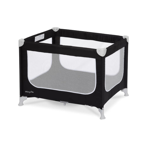 Dream On Me Zodiak Portable Playard, Compact for Travel, Carry Bag, Black | Removable 1" Mattress Pad, Mesh Sides, Quick Fold, 30 Lb Limit - ASTM Tested for Infants & Toddlers, Indoor & Outdoor Use