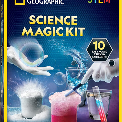 Blue Marble National Geographic magic chemistry set with 10 science experiments and magic tricks for kids 8-12