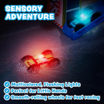 Tub Works® Splash Wheels™ Bathtime Raceway Car Ramp Toddler Bath Toy | Race Car Track with 2 Water-Activated Light-Up Racers | Light Up Bath Toys Flash & Change Colors | Engaging Bathtub Toys for Kids