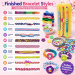 DDAI Arts and Crafts for Kids Age 8-12 Friendship Bracelet Making Kit for Girls - Best Birthday Gifts Ideas for Girl 7 9 10 11 Year Old - Popular Bracelets String Maker Toys Set