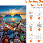 1000-piece adult jigsaw puzzle with love pebbles beach theme