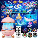 Staryou Sensory Lights Baby Sound Machine Night Light Projector for Kids with Autism, 15 White Noise 3D Films, 31 Colors