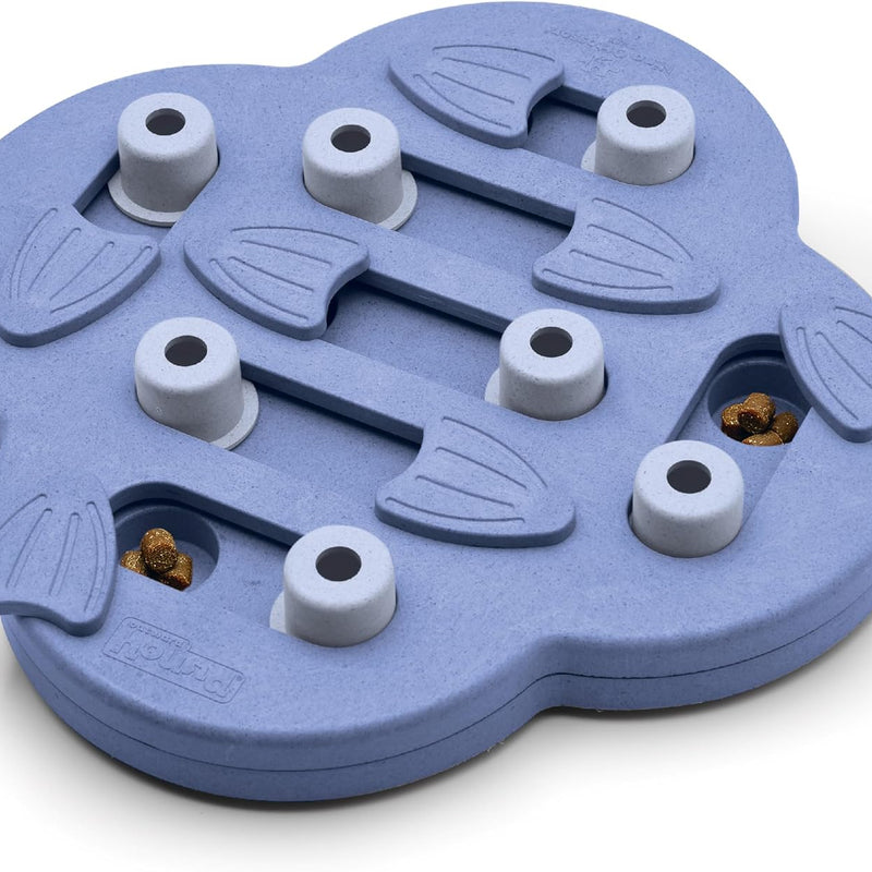 Interactive dog puzzle by Outward Hound and Nina Ottosson, level 2 intermediate, 3-in-1 challenge, slow feeder, boredom buster