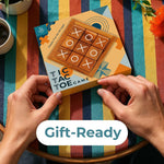 BSIRI Wooden Tic Tac Toe Coffee Table Decor Game Living Room Home Office Decorative Small Desk Bar Top Classic XO Tictactoe Toy Board Travel Size Wood Mini Gifts for Family Games and Gifts for Adults