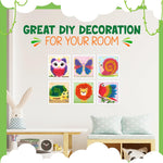 jackinthebox Poke Art Animals Crafts Kits for Kids, Boys & Girls, Ages 4-8 | 1400 fabric pieces, gift, travel activities & toys, essentials, projects for toddlers, 3 4 5 6 7 8 year old, flower pressing