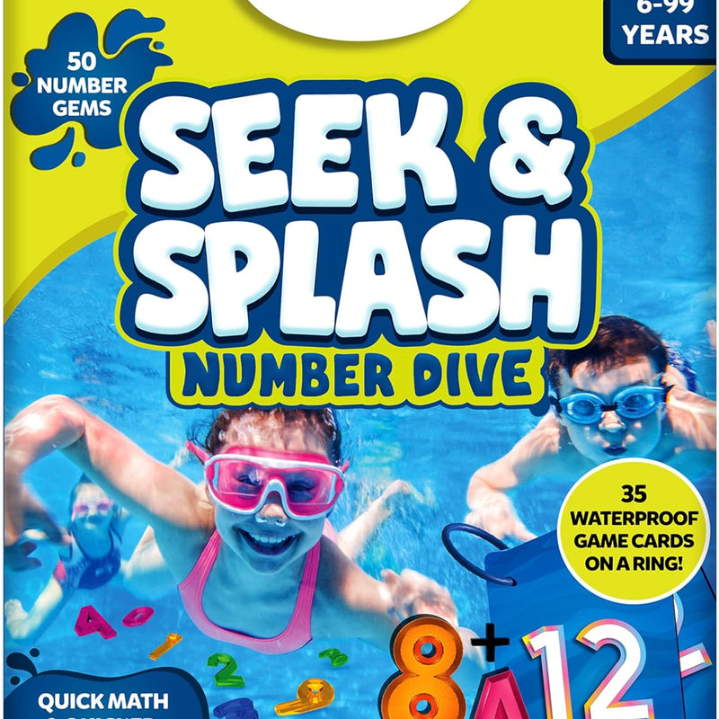 Skillmatics – Seek & Splash, Pool Dive Toys for Kids, Search & Find Game | Swimming Pool Number Dive Toy, Summer Fun & Gift for Boys & Girls Ages 6, 7, 8, 9, 10, 11 & Up, Includes 50 Colorful Gems
