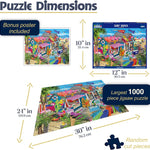 White Mountain 1000 Piece Jigsaw Puzzle Summer Beach Shop Puzzles with Large Pieces Gift for Adults and Family 24"x30" - Surf Shack