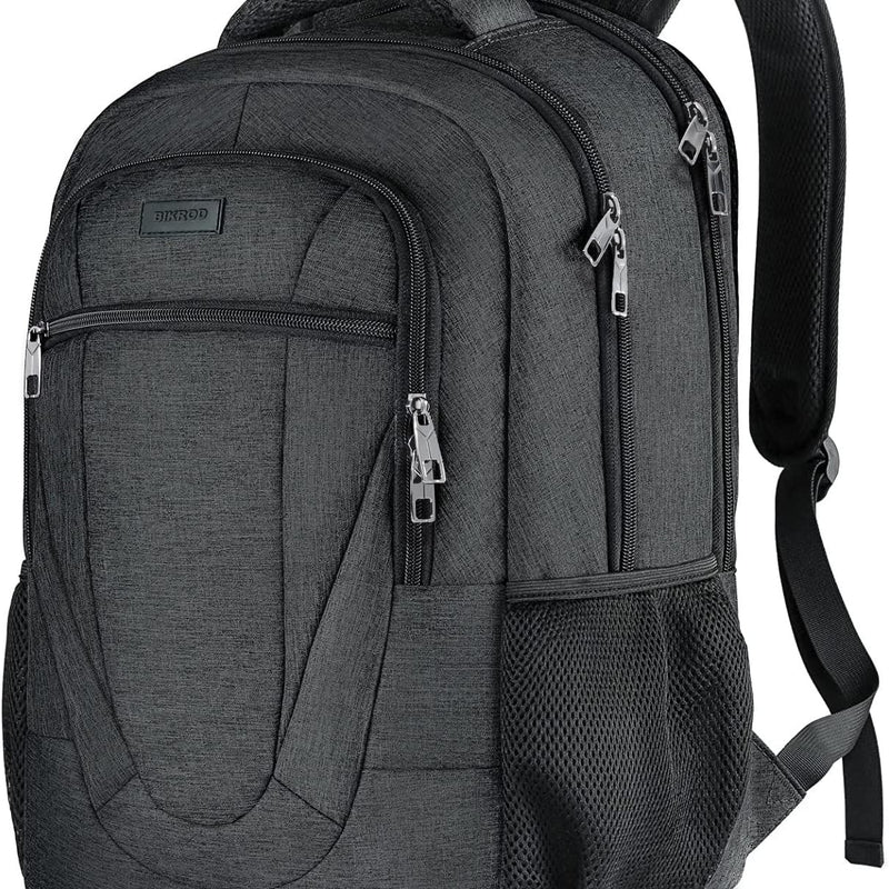 BIKROD Travel Laptop Backpack, 17 Inch Extra Large School Backpacks for Teen Boys and Girls, Black Water Resistant Women Back Pack, Business Men Sturdy Computer Bag