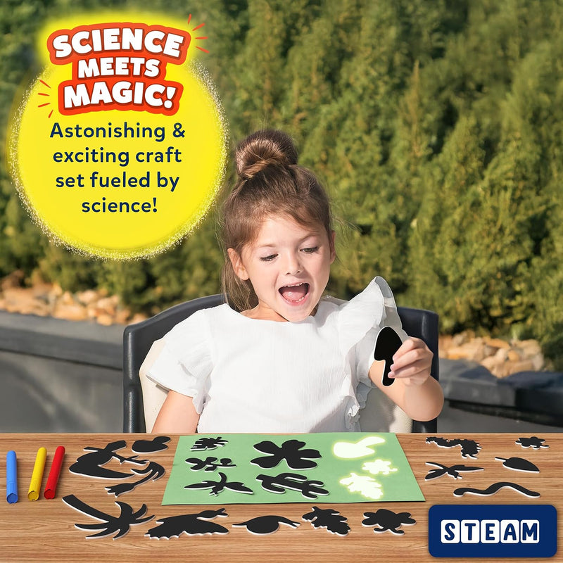Skillmatics Magical Sun Art – Out in Nature, STEM Paper Craft Kit for Kids | Decorative Paper, Nature Stencils & Markers, Create with Sunlight, Mess-Free, Gifts for Ages 4, 5, 6, 7, 8, 9, 10, 11, 12