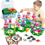 156 PCS Insect Flower Garden Building Educational STEM Learning Pretend Play Gardening Set for 2-6 Year Old Toddlers Girls Boys