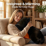 Mewaii Weighted Stuffed Animals 5 lbs Adjustable, Heated & Coolable 23 Inch Plush for Realistic Hug, Microwavable Removable Inner Pad, Cat Gifts for Adults & Kids (Black)