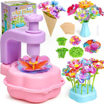 Scvcid Arts and Crafts for Girls Aged 3-12, Includes Extra Accessory Set | DIY Art Flower Toys Fabric Bouquet Craft for Toddler, Birthday Gifts for 3 4 5 6 7 8 9 10 11 12 Year Old Girls
