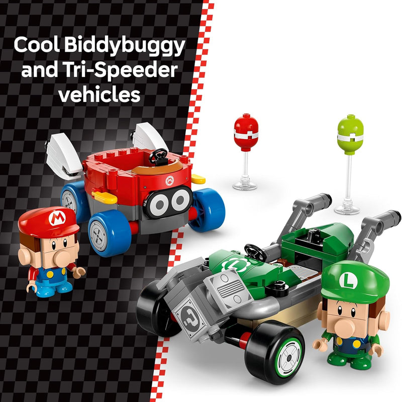 LEGO Super Mario: Mario Kart Baby Mario vs. Baby Luigi Collectible Toy Building Set