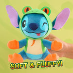 Disney Stitch Goes Wild Small Plush - Stitch Frog, Soft Collectible Plush Stuffed Animal Toy with Wild Details, Cute & Fluffy, for Kids, Fans & Collectors by Just Play