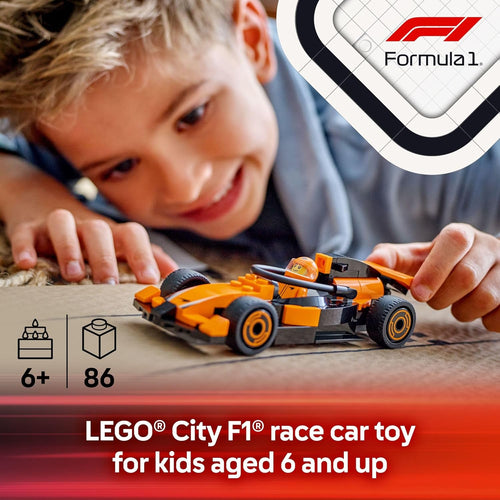 LEGO City F1 Driver with McLaren Race Car Toy Kit for Kids Ages 6+