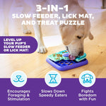 Outward Hound by Nina Ottosson Lick N’ Flip Level 1 Dog Puzzle Toy, Lick Mat & Slow Feeder – Non-Slip Base Beginner Enrichment for Small & Medium Dogs, Holds 1 Cup Wet or Dry Food, 7.4" x 7.4"