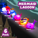 Tub Works® Mermaid Lagoon™ Light Up Bath Toys, 6 Pack | Water-Activated Flashing Color-Changing Sensory Toys