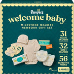 Pampers Gift Set, Disposable Diapers, Sensitive Wipes, & Milestone Gifts