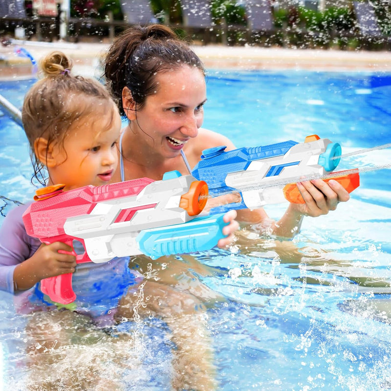 600cc Water Gun for Kids Adults：6 Pack Squirt Blasters Super Water Gun Soaker with Long Range High Capacity for Boys Girls Summer Swimming Pool Beach Outdoor Water Fighting Play Toys Party Favors