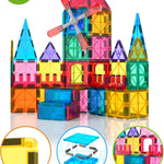 Jasonwell 100pcs Magnetic Tiles Building Blocks Set for Boys Girls Preschool Educational Magnet Construction Kit Stacking STEM Toys Christmas Birthday Gift for Kids Toddler 3 4 5 6 7 8 9 10 + Year Old