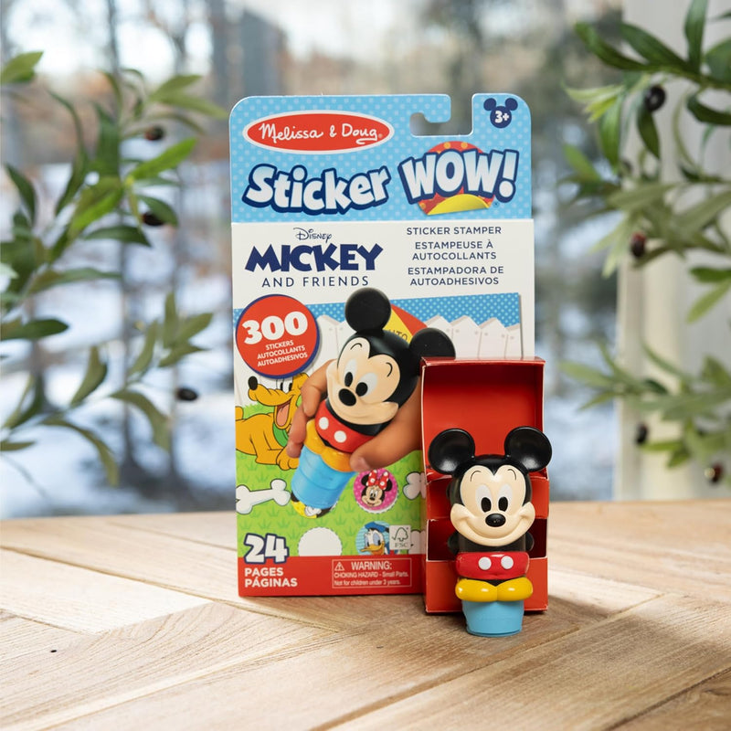 Melissa & Doug Disney Mickey Mouse Sticker Wow! 24-Page Activity Pad and Sticker Stamper for Kids Ages 3-7