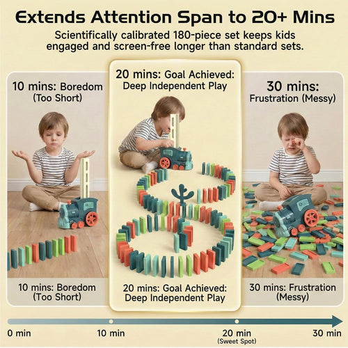 prephy domino train toys kids games - automatic stacking creative game for 3-6 year old boys and girls.