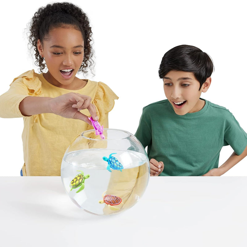 Robo Alive Robo Turtle Robotic Swimming Turtle (Green + Pink) by ZURU Water Activated, Comes with Batteries, Exclusive (2 Pack)