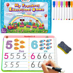 Alianfly Preschool Learning Activities Workbook for Toddlers, Handwriting Practice and Montessori Toy for Kids with Autism, 51 Pages, 8 Markers, Gift Box