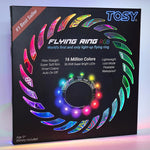 TOSY Flying Ring - 36 RGB Multicolor or 12 Monocolor LEDs, Super Bright, Lost Mode, Auto Light Up, Camping Essentials for Kid/Teen/Boy/Girl, Safe & Soft, Waterproof, Pool/Beach Games, Lightweight Toy