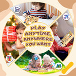 Montessori Toy: 19-Switch Busy Board with LED Lights, Sensory Exploration for Toddlers 1-3 Years