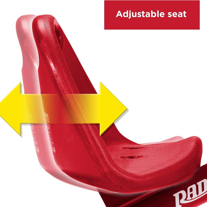 Radio Flyer Deluxe Steer & Stroll Trike, Red, for Kids 2-5, 2-in-1 Parent Steer Tricycle