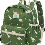STEAMEDBUN Corduroy Toddler Backpack for Boys 2-4: Kids backpack for Boys Girls - 12 inch Preschool Kindergarten Backpacks - Dinosaur