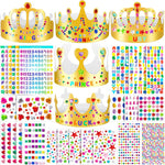 Gold paper crown, DIY birthday king crown craft for decorating, paper prince princess crown hats for school classroom